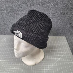 The North Face Hat Cap Beanie Knit Black Lined Winter One Size Adult